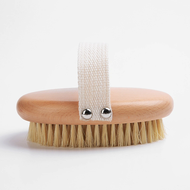 Wholesale High Quality Bamboo Wooden OEM/ODM Logo Dry Skin Body Natural Vegan Sisal Bristles Bath Brush